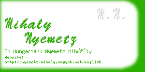 mihaly nyemetz business card